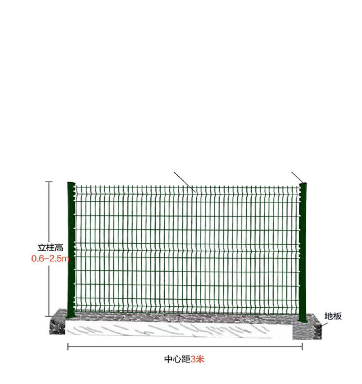 桃型柱护栏铁丝网围栏栅栏户外高速公路隔离防护